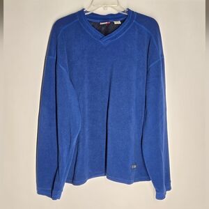 Arizona Jean Company Blue V-Neck Sweater Cozy Knit